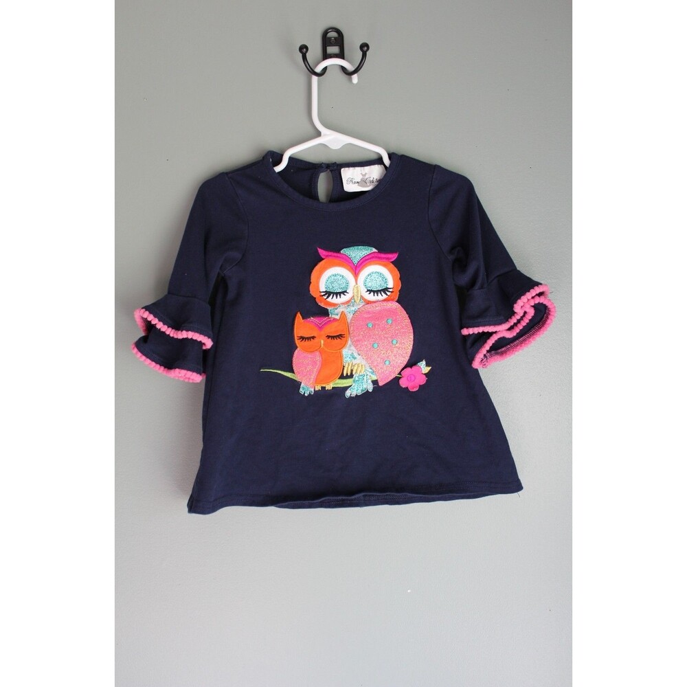 Rare Editions Baby Girls Owl Long-sleeve Dress Size 24M